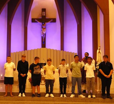 Padre Isalino e Seminaristas do Seminário Menor
